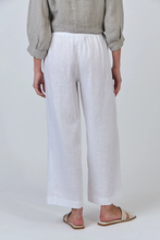Load image into Gallery viewer, Naturals by O&amp;J Linen Pants White colour back shot
