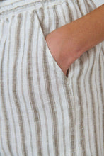 Load image into Gallery viewer, Naturals by O&amp;J Linen Short Drawstring Travertine colour side closed up shot
