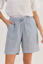 Load image into Gallery viewer, Naturals by O&amp;J Linen Shorts Deckchair colour front shot
