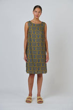 Load image into Gallery viewer, Naturals by O&amp;J Linen Sleeveless Short Dress Motif color front shot
