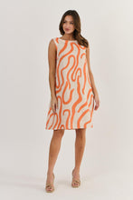 Load image into Gallery viewer, Naturals by O&amp;J Linen Sleeveless Short Dress Tamarind Ribbon colour front shot
