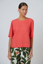 Load image into Gallery viewer, Naturals by O&amp;J Linen Top Sunset Stripe colour front shot
