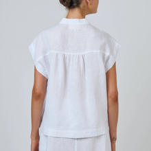 Load image into Gallery viewer, Naturals by O&amp;J Linen Top White colour back shot
