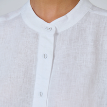 Load image into Gallery viewer, Naturals by O&amp;J Linen Top White colour front closed up shot
