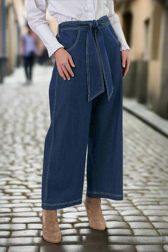 Naturals by O&J Long Pants Denim colour side shot