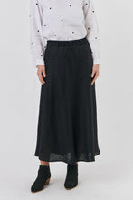 Load image into Gallery viewer, Naturals by O&amp;J Maxi Skirt Black colour front shot
