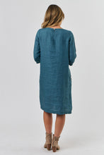Load image into Gallery viewer, Naturals by O&amp;J Midi Dress Eucalyptus colour back shot
