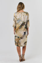Load image into Gallery viewer, Naturals by O&amp;J Midi Dress Marble colour back shot
