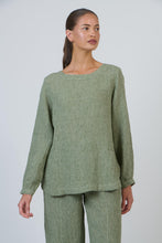 Load image into Gallery viewer, Naturals by O&amp;J Relaxed Long-Sleeve Top Oregano colour front shot
