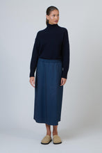 Load image into Gallery viewer, Naturals by O&amp;J Ribbed Turtleneck Jumper Ink colour front shot
