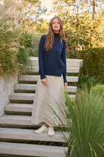Load image into Gallery viewer, Naturals by O&amp;J Ribbed Turtleneck Jumper Ink colour front shot
