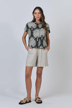 Load image into Gallery viewer, Naturals by O&amp;J Short Sleeve Button Up Shirt Black colour front shot

