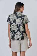 Load image into Gallery viewer, Naturals by O&amp;J Short Sleeve Button Up Shirt Black colour back shot
