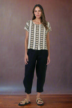 Load image into Gallery viewer, Naturals by O&amp;J Short Sleeve Button Up Shirt Chevron colour front shot

