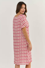 Load image into Gallery viewer, Naturals by O&amp;J Short Sleeve Linen Dress Primula Bot colour side shot
