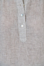 Load image into Gallery viewer, Naturals by O&amp;J Short Sleeves Linen Top Chai colour front closed up shot
