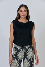 Load image into Gallery viewer, Naturals by O&amp;J Sleeveless Roundneck Top Black colour front shot
