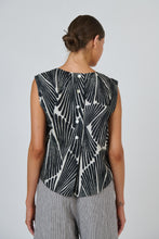 Load image into Gallery viewer, Naturals by O&amp;J Sleeveless Roundneck Top Folies colour back shot
