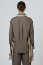 Load image into Gallery viewer, Naturals by O&amp;J Striped Scarf back shot
