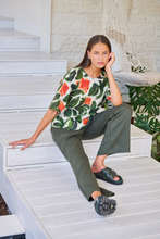 Load image into Gallery viewer, Naturals by O&amp;J Wide Leg Linen Pants Topiary colour front shot
