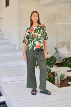 Load image into Gallery viewer, Naturals by O&amp;J Wide Leg Linen Pants Topiary colour front shot
