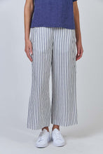 Load image into Gallery viewer, Naturals by O&amp;J Wide Leg Pants Blueberry Stripe colour front shot
