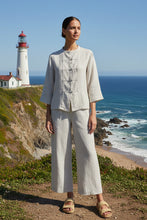 Load image into Gallery viewer, Naturals by O&amp;J Wide Leg Pants Sand colour front shot
