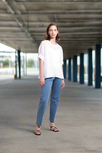 Neris - Art Space Top - White colour front shot