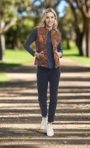 Orientique Aida Reversible Vest Font View