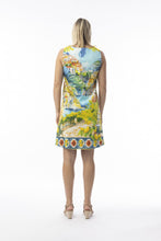 Load image into Gallery viewer, Orientique Amalfi Sleeveless Shift Dress Printed colour back shot
