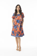 Load image into Gallery viewer, Orientique Arashi Reversible Short Sleeve Dress Printed colour front shot
