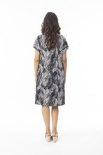 Load image into Gallery viewer, Orientique Arashi Reversible Short Sleeve Dress Printed colour back shot
