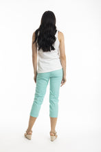 Load image into Gallery viewer, Orientique Bangalene Capri Pants Aqua back shot
