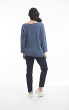 Load image into Gallery viewer, Orientique Boat Neck Knit Top with Long Sleeve Back View
