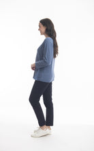 Load image into Gallery viewer, Orientique Boat Neck Knit Top with Long Sleeve Right Side View
