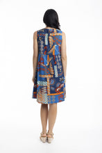 Load image into Gallery viewer, Orientique Camps Bay Sleeveless Reversible Dress Printed colour back shot
