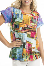 Load image into Gallery viewer, Orientique Contemporary Crew Neck T-Shirt Havana colour front closed up shot
