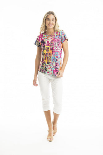 Orientique Crew Neck T-Shirt Ultrect colour front shot