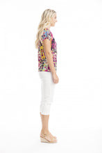 Load image into Gallery viewer, Orientique Crew Neck T-Shirt Ultrect colour side shot
