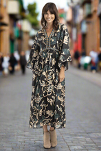 Load image into Gallery viewer, Orientique Cusco Dress printed colour front shot
