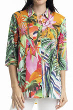 Load image into Gallery viewer, Orientique Digital Collared Shirt Rio colout front closed up shot
