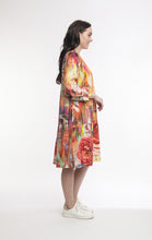 Load image into Gallery viewer, Orientique Digital Occasion Drop Waist Dress Mix Color Left Side View
