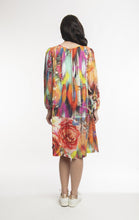 Load image into Gallery viewer, Orientique Digital Occasion Drop Waist Dress Mix Color Back View
