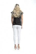 Load image into Gallery viewer, Orientique Essentials Boatneck Knit Top Black colour back shot 
