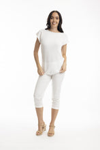 Load image into Gallery viewer, Orientique Essentials Boatneck Knit Top White front shot
