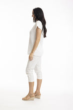 Load image into Gallery viewer, Orientique Essentials Boatneck Knit Top White side shot
