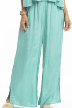 Load image into Gallery viewer, Orientique Essentials Pant Aqua colour front closed up shot

