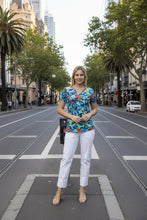 Load image into Gallery viewer, Orientique Crew T-Shirt Floral colour front shot
