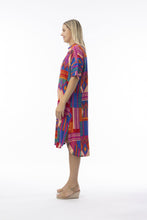 Load image into Gallery viewer, Orientique Jacuma Shirt Dress Printed colour side shot
