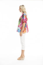 Load image into Gallery viewer, Orientique Jozani Oversized Top printed colour side shot
